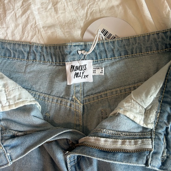 Princess polly Elise jean shorts size 8 - Picture 4 of 4